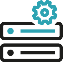 Icon Server mit Zahnrad