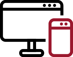 Icon Monitor und Smartphone