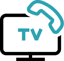 Icon Fernseher und Telefon