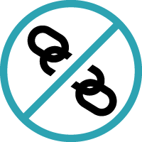 Icon Durchgestrichene Kette