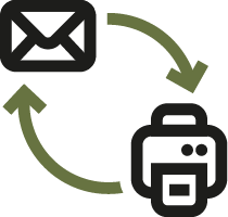 Icon Faxgeräte Briefumschlag