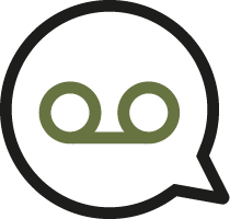 Icon Anrufbeantworter in Sprechblase